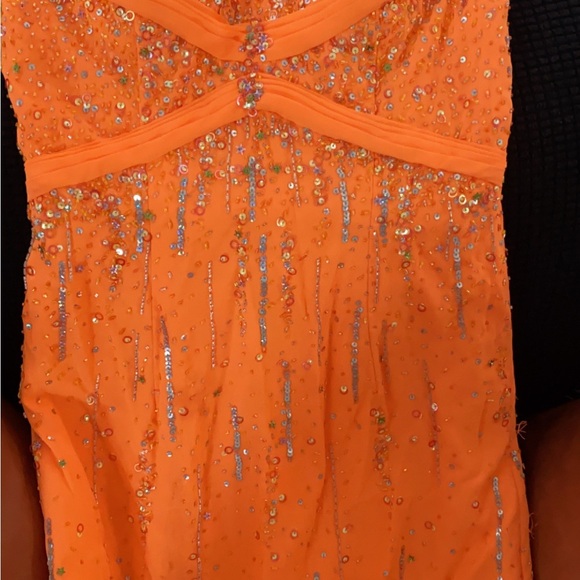 Orange Sweetheart Prom Gown - Picture 2 of 4